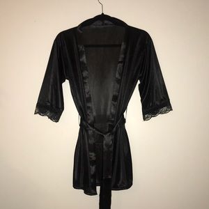 Black Silky Robe